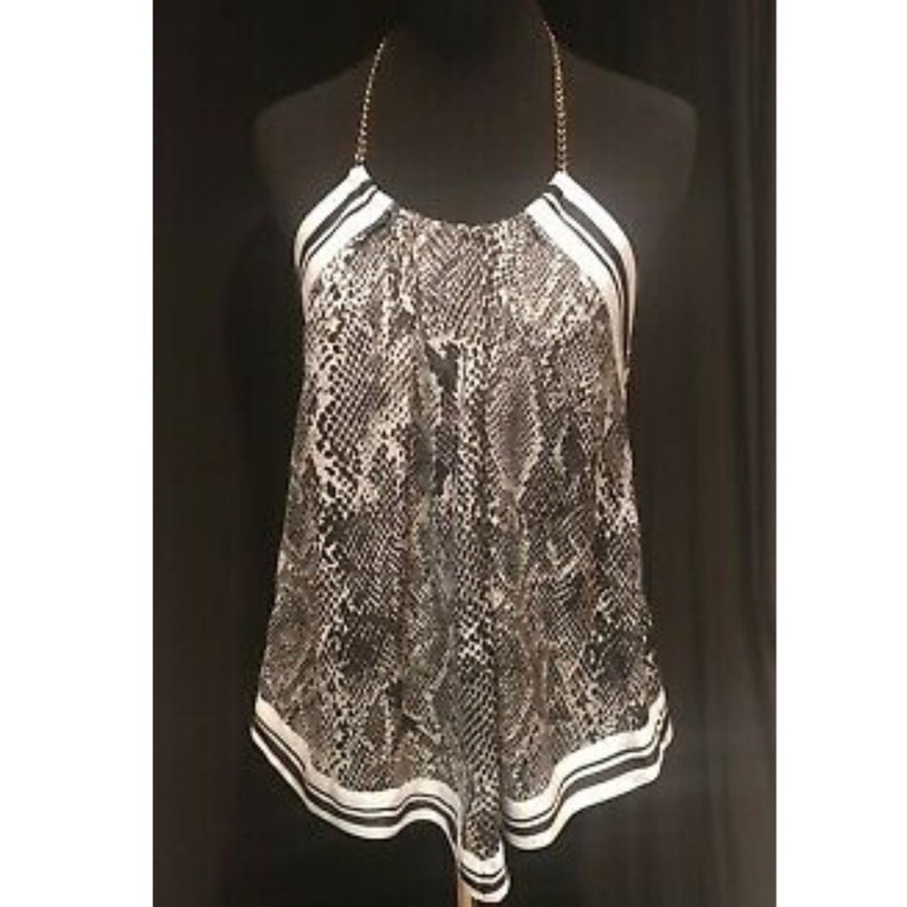 Express Backless Top Snake Print